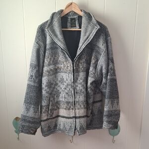 Gray and Black Patterned Jacket